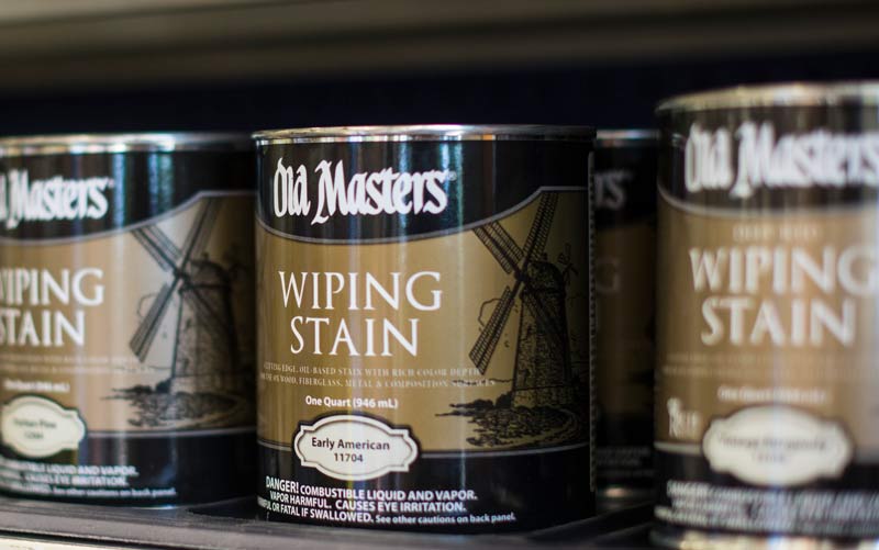Benjamin Moore Paints and Old Masters Wiping Stain Cans
